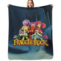 Fraggle Rock - Characters cave Throw Blanket All Season Soft Lightweight Blanket for Home Size: 75*100cm, Weight: 230 GSM
