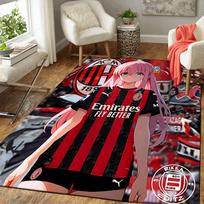 1pc Ac Milan Anime Girl Carpet Rug for Bedroom Living Room Decor Sofa Home Game Area Rug Non-slip Floor Mat. DT71501162 40cm x 60cm