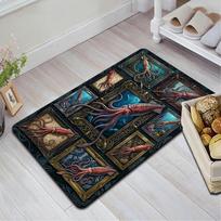 Squid Art Collection Pattern Rug Floor Mat for Living Room or Bedroom Soft and Comfortable Carpet a Gift for Birthday and Holiday. 40x60cm( 15x23in ) įvairiaspalvis