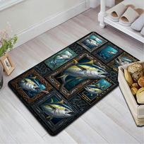 Tuna Art Collection Pattern Rug Floor Mat for Living Room or Bedroom Soft and Comfortable Carpet a Gift for Birthday and Holiday. 40x60cm( 15x23in ) įvairiaspalvis