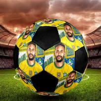 1PC Neymar Field Dominator size 5 soccer ball PrahaIndoor Soccer Ball Colorful All Ages Machine Stitched PVC Competition Ready Durable High-Bounce