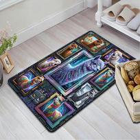 Llama Frames Cybertech Pattern Rug Floor Mat for Living Room or Bedroom Soft and Comfortable Carpet a Gift for Birthday and Holiday. 40x60cm( 15x23in ) įvairiaspalvis