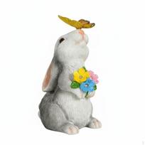 Glowing Butterfly Hare Figurine Automatic On/Off with CreatureHardy Resistant