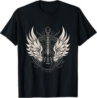 Guitar Wings Vintage Retro 80s Rock & Roll Music T-Shirt Unisex T-Shirt S