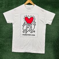 Keith Haring Love is in The Air Stamp T- Size Medium Unisex T-Shirt XL