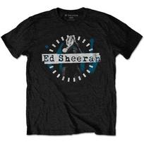 Ed Sheeran T  Dashed Stage Photo Logo new Official Mens Black Unisex T-Shirt S