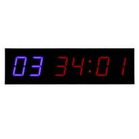 Gym Timer Interval 6 Bit LED Workout Countdown Up Stopwatch with Remote 1.8in PVC, high-gloss glass