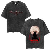 2026 Hot Sale Washed Vintage Game Bloodborne Fear The Old Blood T Shirt Men Women Casual Oversized T-shirt Male High Quality Cotton T-shirts Top L