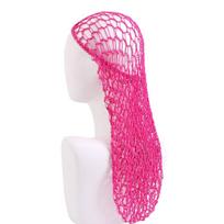 Elastic Mesh Hair Net Wig Cap Hair Care Sleeping Hat Fashion Long Crochet Hair Snood  Casual rožinė raudona spalva