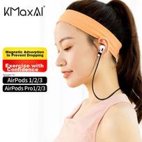 KMaxAI Magnetic Anti-Lost Strap for Apple AirPods 4/3/2 Pro, True Wireless Bluetooth Neckband for Fourth Generation, Running Sports Anti-Drop, Black
