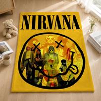 Rock N-Nirvanas Throw Blankets Soft Warm Flannel Blanket Bedding for Bed Living room Home Sofa 75x90cm