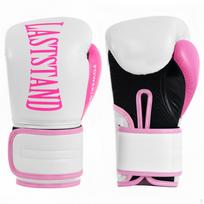 Training Boxing Gloves Reinforced Stitching Sparring Hook and Loop Strap White Pink