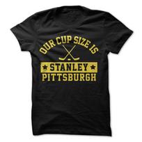 Our Cup Size is Stanley - Pittsburgh T-Shirt Design - Black Shirt with Gold Print XL