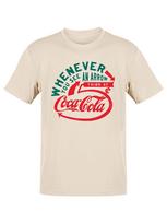 Coca-Cola Official Licensed Vintage Arrow Logo Design Mens T-shirt M