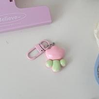 Candy Color Cute Flower Keychain Lovely Sweet Flower Keyring Pendant Fashion Backpack Hanging Ornaments Accessories Gifts A1