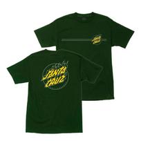 New Santa Cruz Skateboards Shirt Absent Flame Dot Forest Green M