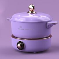 800W Electric Cooking Pot Multicooker Split Type Hot Pot Non-stick Electric Skillet Frying Pan Rice Cooker with Steamer 220V EU