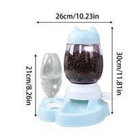 Large Capacity Pet Feeder Bowls Automatic Water Dispenser Push-Type Dog Treat Puzzle Slow Feeder Enrichment Pet Supplies mėlyna