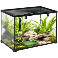 Glass Reptile Terrarium Insect Breeding Tank Vivarium Habitats with Thermometer for Lizards, Horned Frogs, Snakes, Spiders - Large 50 x 30 x 35cm 50 x 30 x 35 cm juoda