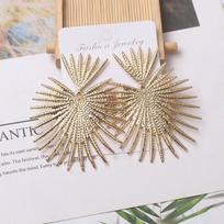 Punk Metal Drop Earrings For Women Retro Abstract Statement Jewelry Fashion Dangle Earrings pendientes mujer moda