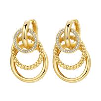 Orstarry 925 Silver Gold Elegant French 3-layer Drop Earrings Women Earrings Fashion Party Original Jewelry Gifts