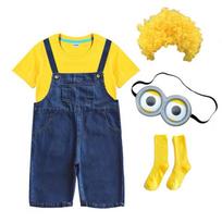 Unisex Yellow Jumpsuit Costume for Halloween Party Stage Performance 120 geltona