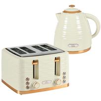 2-in-1 Toaster and Kettle Set, 7 Browning Levels, Defrost and Reheat Function, Beige 24.1 x 19.5 x 23.2 cm smėlis