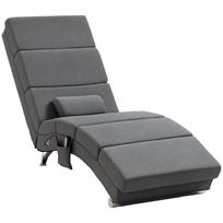 Massage Chair Recliner Lounge Chair 8 Vibration Points, 5 Modes, 8 Vibration Points, 56 x 168 x 84 cm, Grey 168 x 56 x 84 cm tamsiai pilka spalva