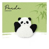 Cartoon Embroidery Panda Pin Exquisite Cloth Badge Fashion Panda Brooch  Bag Decoration Style 12