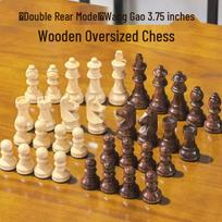 3.75  Solid Wood Staunton Chess Pieces - Large, International Standard Competition Set 34 pieces, double queen