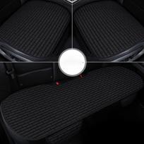 Universalus neslystantis automobilio sėdynės užvalkalas Auto sėdynės priekinės sėdynės apsauginis pagalvėlė Lininis audinys Automobilio salono priedai Cool Cushion 3PCS/SET juoda