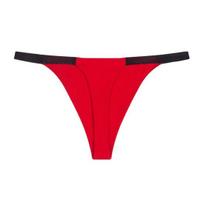 Seamless G-string Thongs for Women Breathable No Show Underwear Cheeky Low Rise L raudona