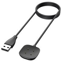 Nešiojamas USB magnetinis įkroviklis dokas adapteris Fitbit Versa 3 greito įkrovimo maitinimo kabelis Fitbit Sense išmaniojo laikrodžio priedai black