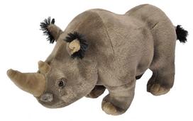 Wild Republic Rhino Plush Realistic Wild Soft W14 x D38 x 18156 Toy, Animal, Material, Cuddlekins, H19cm, smėlis