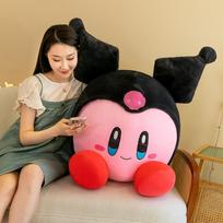 Large Size Cute Kirby Cosplay Sanrio Kuromianime Plush Stuffed Doll Room Plushies Pillow Cute Ornaments Children's Holiday Gifts 35cm