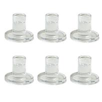 Pack of 6 Glass Candle Holders for Taper Candle Stand Elegant Nordic Small Candlestick for Home or Parties Event Decors 1