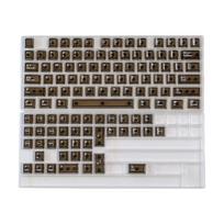PC Full Transparents Backlits Keyboards Keycaps 114Pcs Original Height Key Cover for 61 64 68 84 87 96 980 juoda
