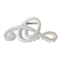 Hair Claw Matte Finish Treble Clef Shape Large Shark Clip Secure Hold Non-Slip Literary Style Hair Accessory D