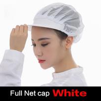 1pcs Breathable Work Wear Hats Mesh Caps Elastic Workshop Caps Waiter Chef Kitchen Men Women balta