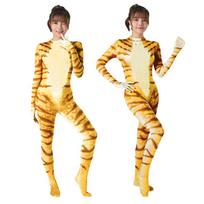 Women's 3D Animal Print Halloween Cosplay Jumpsuit 130 cm