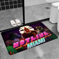 Action Game Hotline Miami Door Mat Washable Non-Slip Living Room Sofa Chairs Area Mat Kitchen Doormat Area Rug 40cm x 60cm