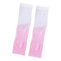 1 Pair Summer Ice Silk Sun Protection Gradient Color UV Arm Sleeves Breathable Elastic Men