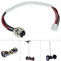 4 laidų įkrovimo prievado laidas 3 PIN paspirtuko priedai dviratėms balansinėms motoroleriams China Mainland white