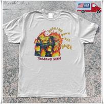 Talking Heads Fire House Burning Down the House Unisex White T-shirt S-5XL XXXXL