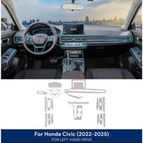 TPU Protective Film for Honda Civic FK8 2022-2025 Interior Anti-Scratch Self-Healing Clear Sticker Screen / Transparent / LHD juoda