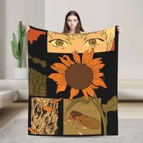 Super Soft The Summer Hikaru Died Manga Throw Blanket Premium Flannel Fleece Lightweight Bed Blanket Fuzzy Plush Bedspread Size: 75*100cm, Weight: 230 GSM