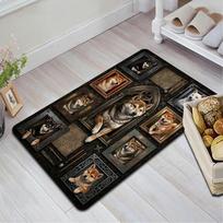 Shiba Inu Gallery Pattern Rug Floor Mat for Living Room or Bedroom Soft and Comfortable Carpet a Gift for Birthday and Holiday. 40x60cm( 15x23in ) įvairiaspalvis