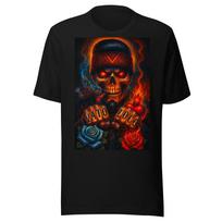 Calavera Ases del Barrio Dark Chicano Style Unisex t-shirt S