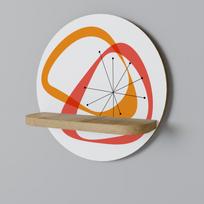 Vibrant summit round shelf