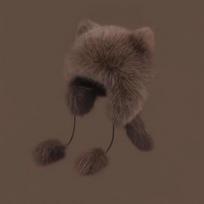 Windproof Bomber Pom Hat Thickened Winter Earlap Hat Cute Raccoon Fur Cap  Adult kava